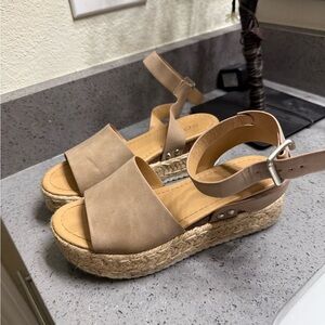 Soda Tan Espadrille Platform Sandals